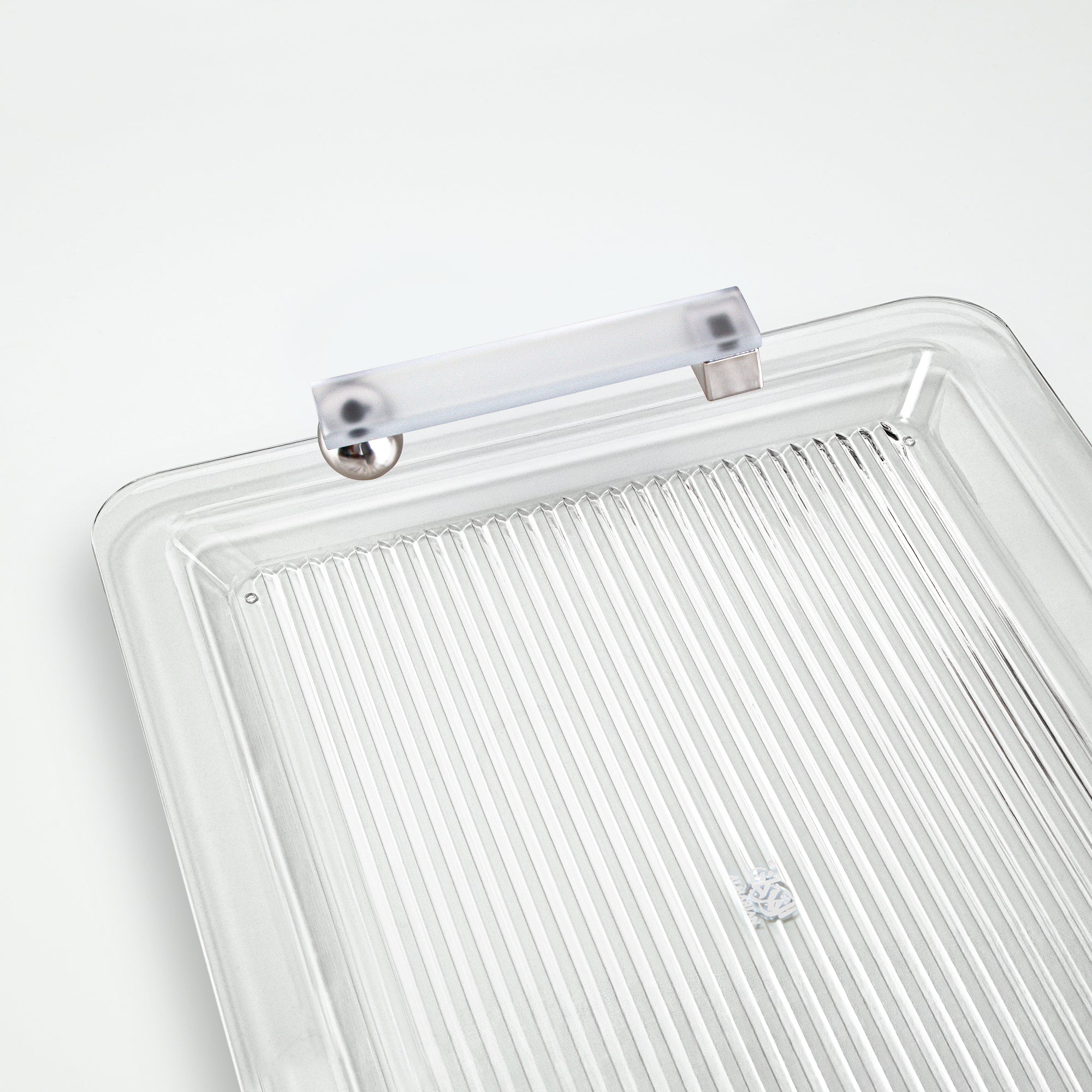 Almarjan Serving Tray 50cm Matt Nickel & Frost