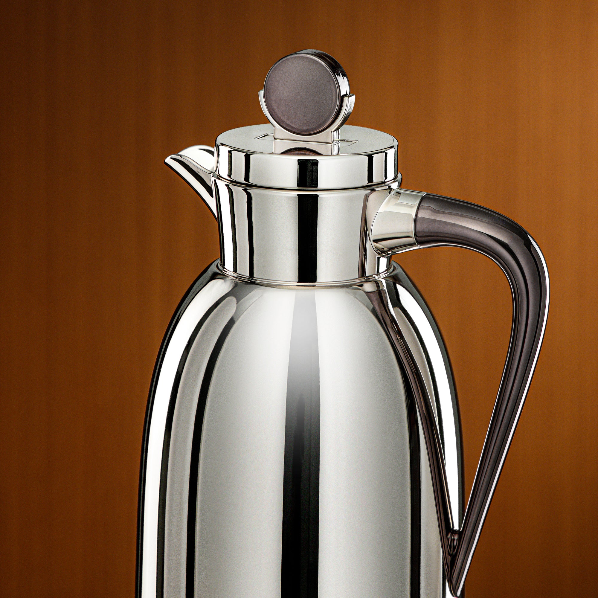 Almarjan Vacuum Flask 1L Nickel & Gun Black