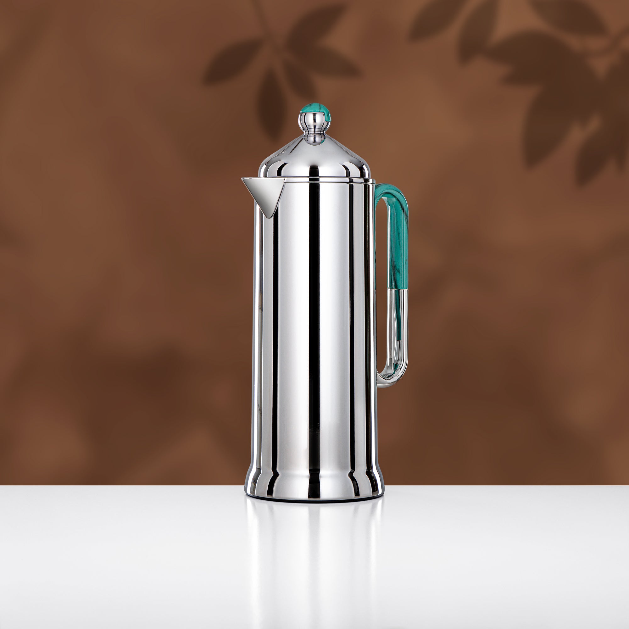 Almarjan 2 Pieces Vacuum Flask Set, Silver & Tiffany Marble