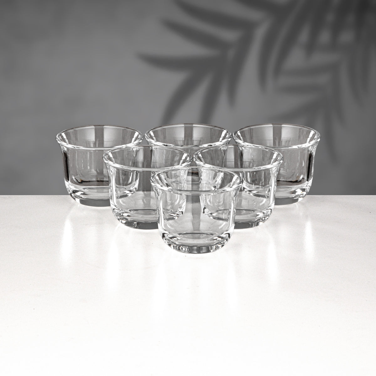 Almarjan 18 Pieces Tea & Coffee Set, Gun Black & Dark Wood