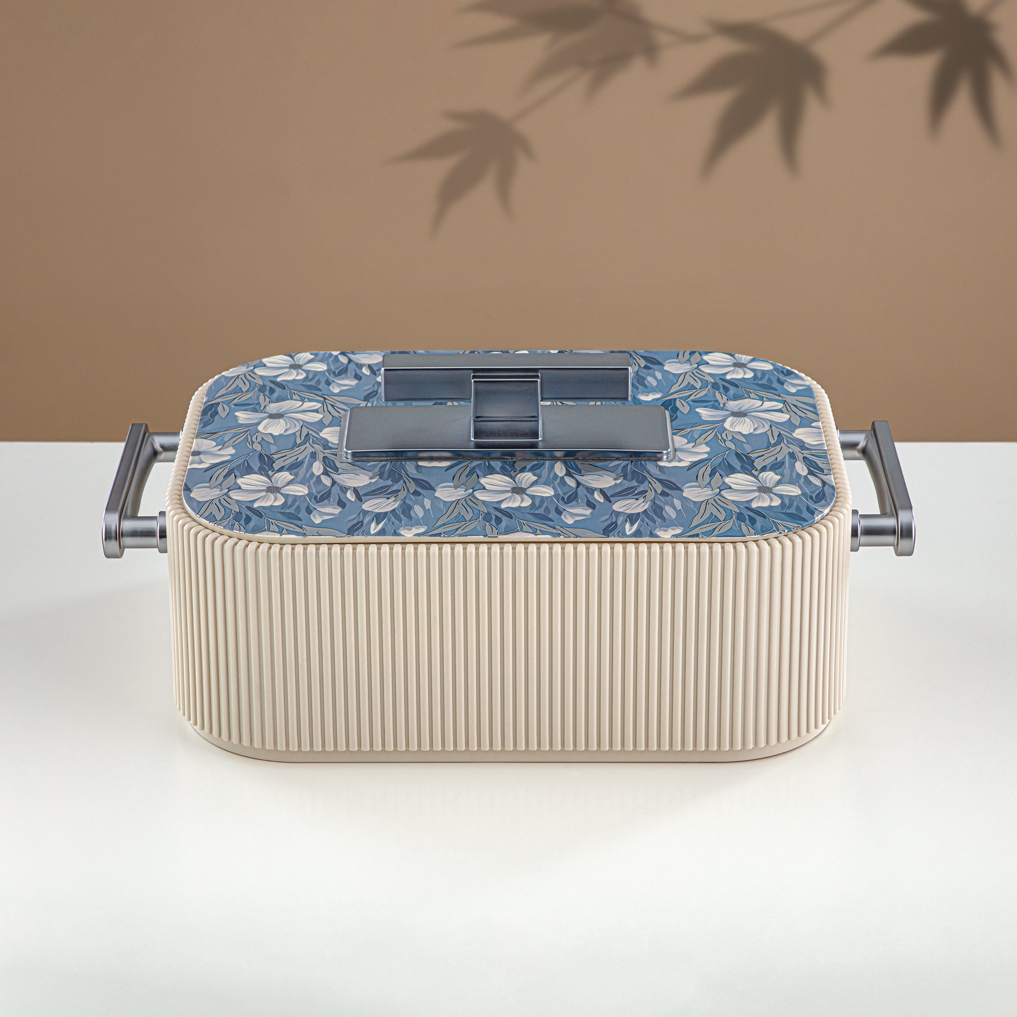 حرارات المرجان ABS، 4000 مل، بيج مزهر وفضي مطفي (HP06-400SP-AZ01S) - تقديم أنيق