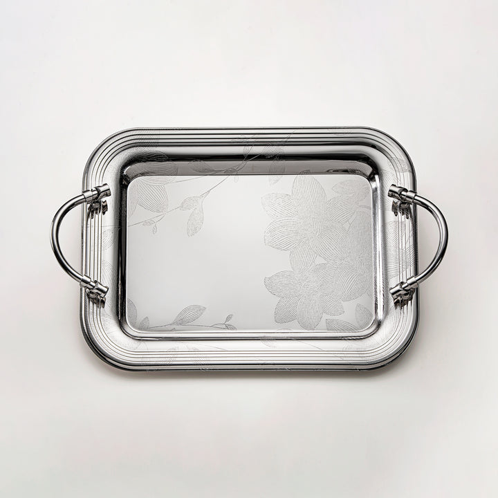 Almarjan 3 Pieces Serving Tray Set Nickel - HT2305012