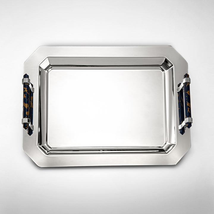 Almarjan 3 Pieces Serving Tray Set Silver - HT2308006