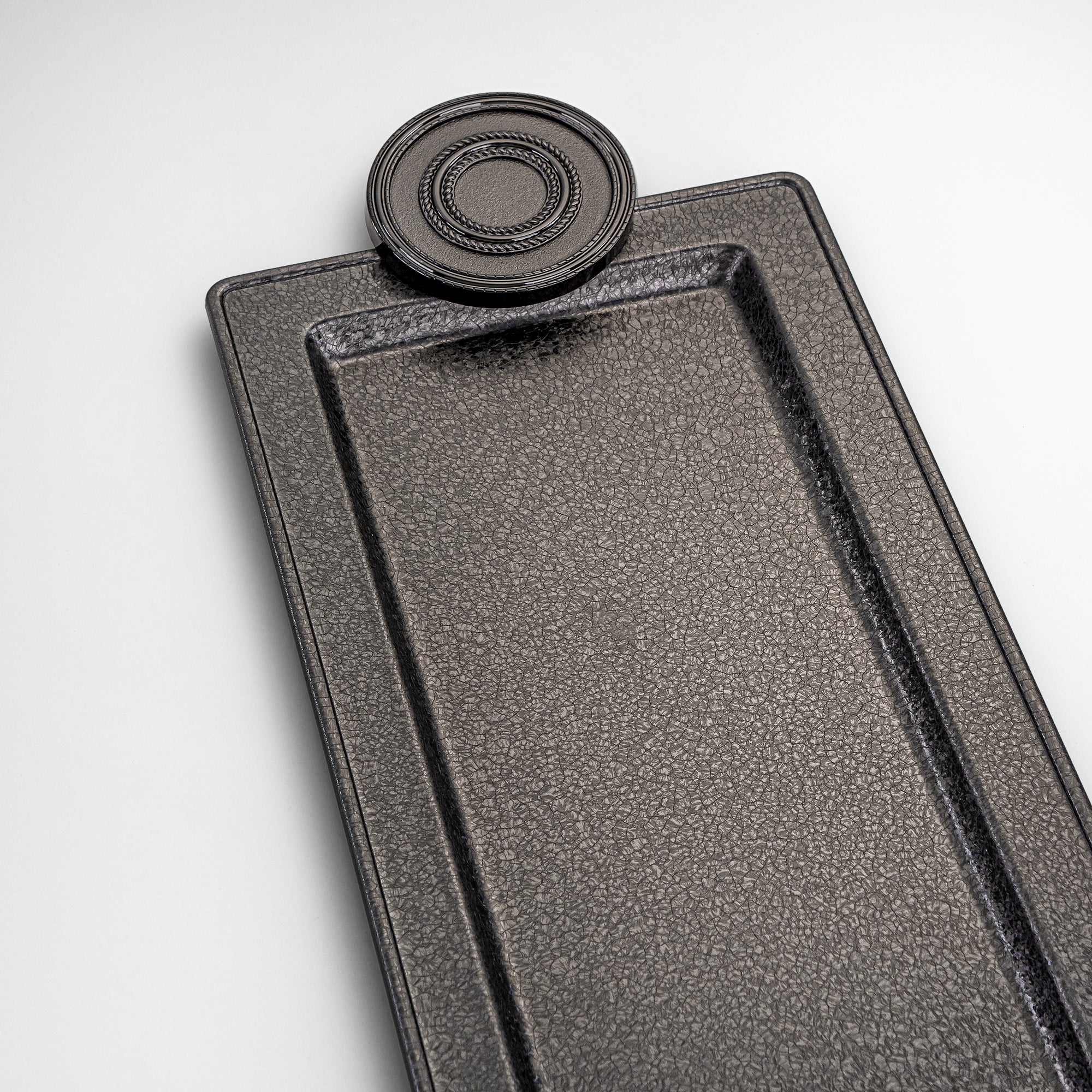 Almarjan Serving Tray 50 cm Black Crackle