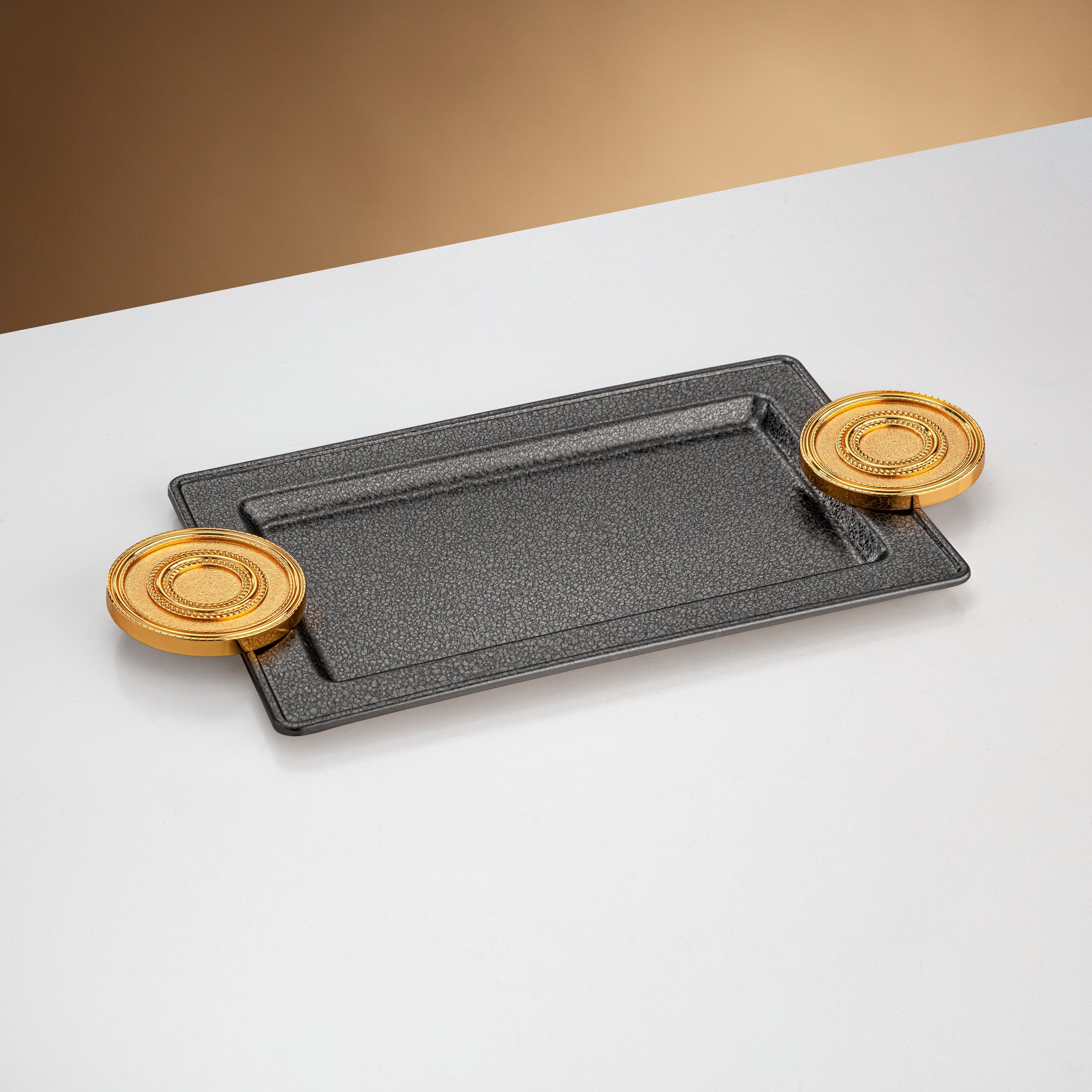 Almarjan Incense Burner Set 3-Piece Black & Gold