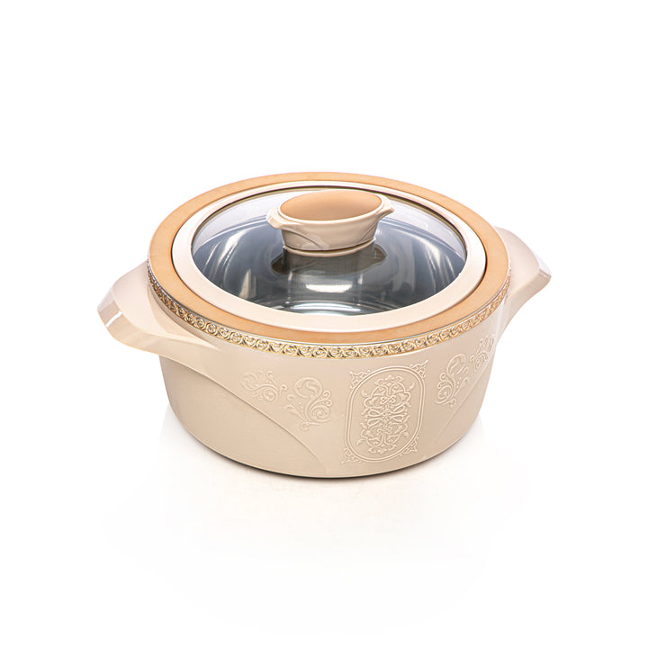 Almarjan 3 dele Isabella Collection Plastic Hot Pot Beige &amp; Gold - PEL2530107