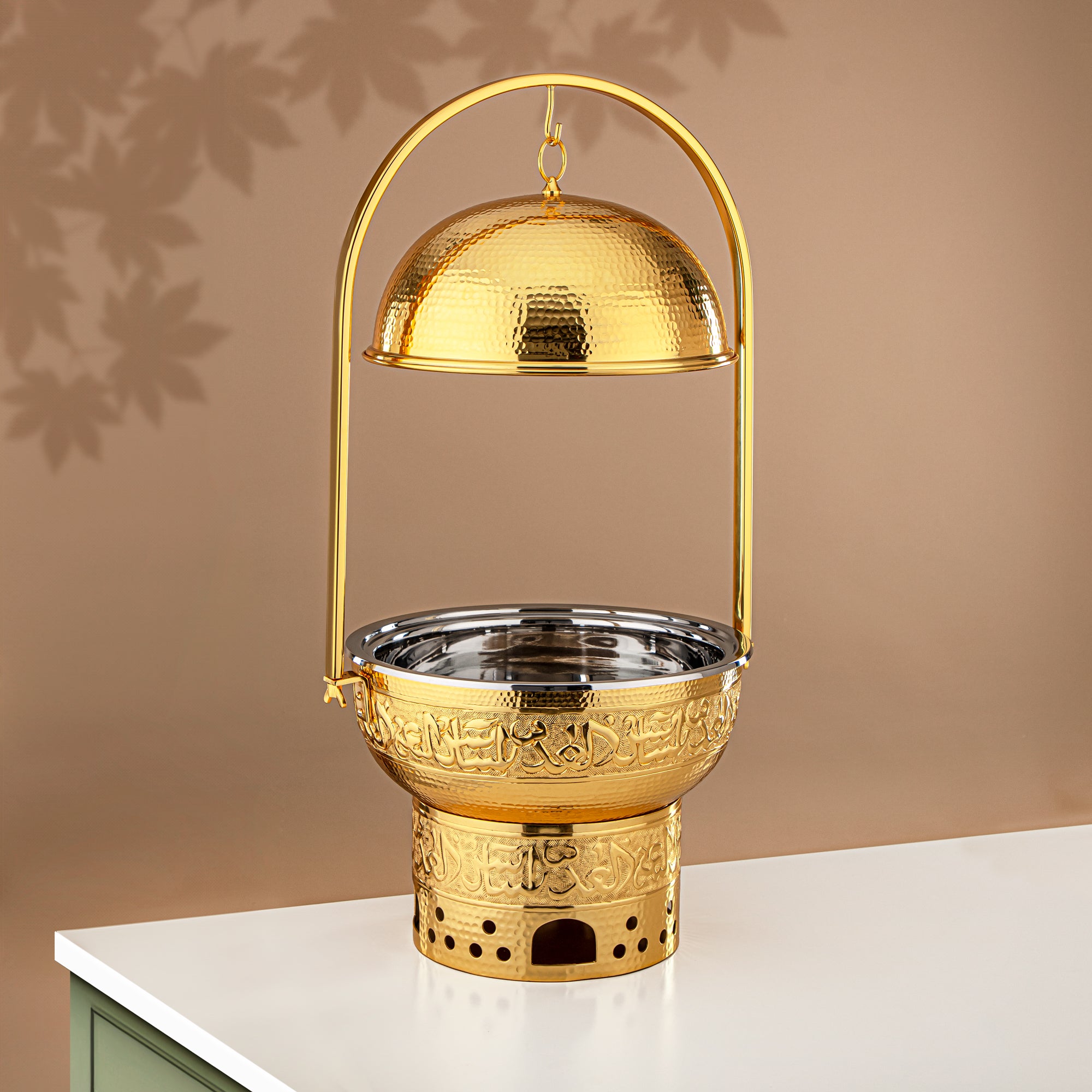 Almarjan Chafing Dish Stainless Steel 7L Gold (MD-3040) - Stylish Serveware