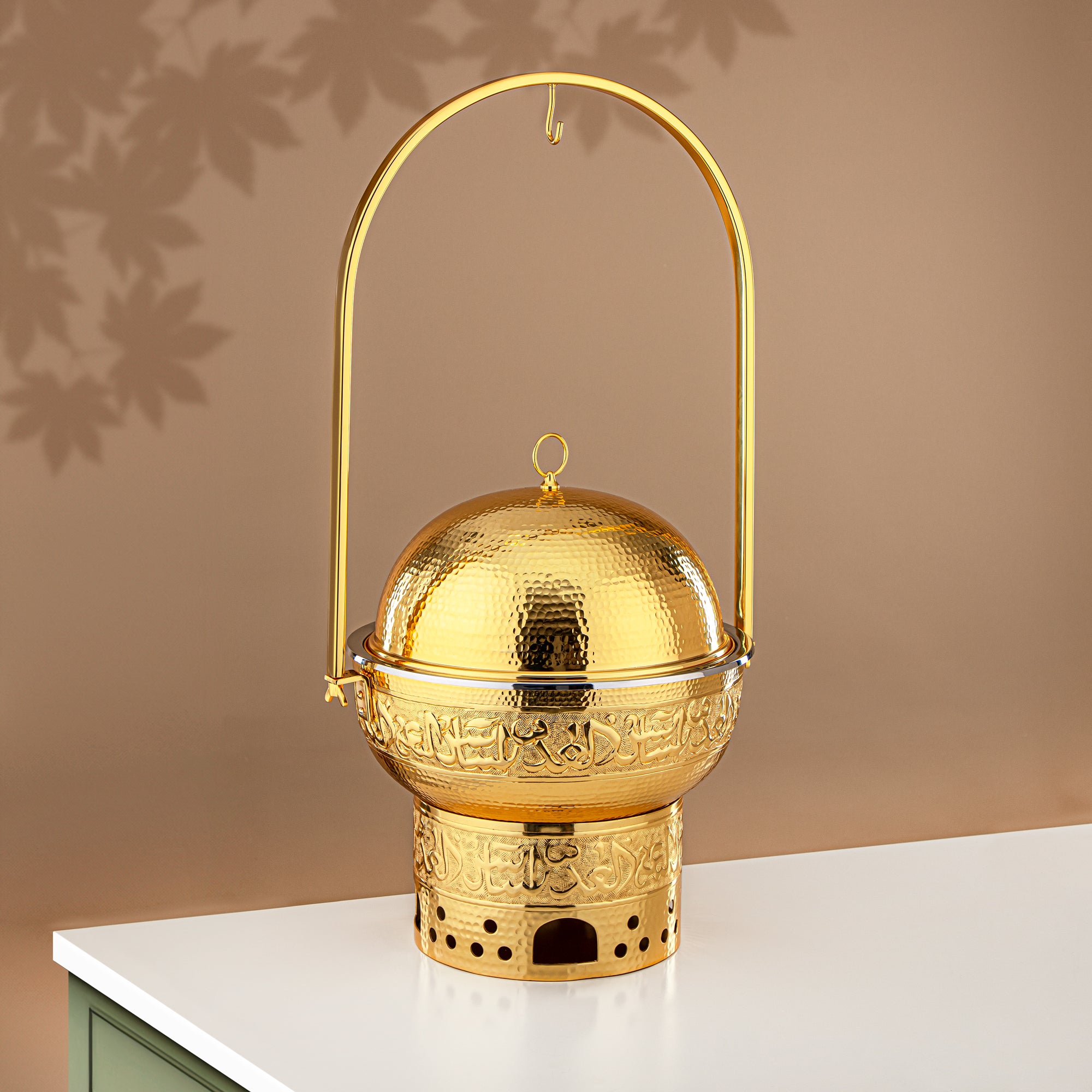 Almarjan Chafing Dish Stainless Steel 7L Gold (MD-3040) - Stylish Serveware