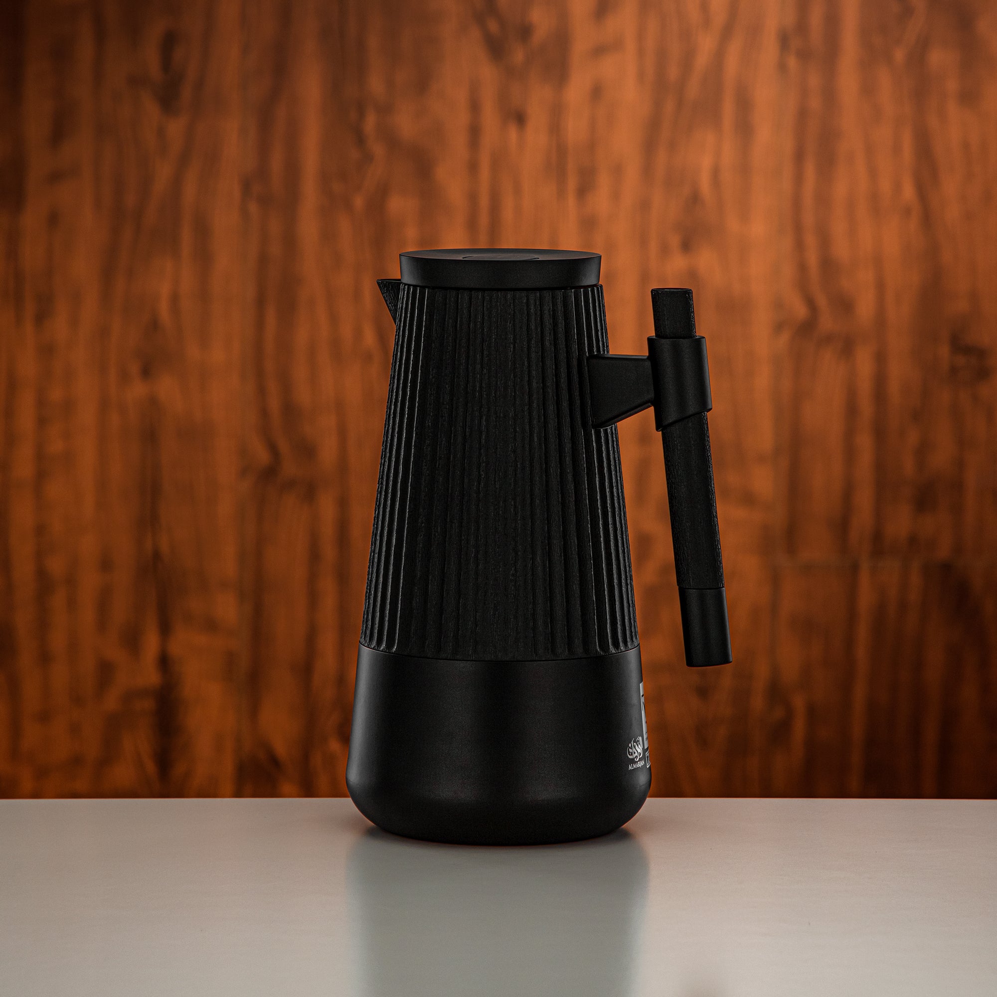 Almarjan Vacuum Flask Set 1L + 1L Matt Black