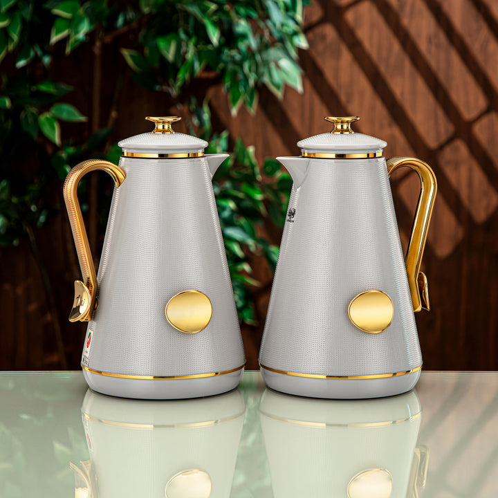 Almarjan 2 Pieces Vacuum Flask Set Grey & Gold - PZ-LSGG