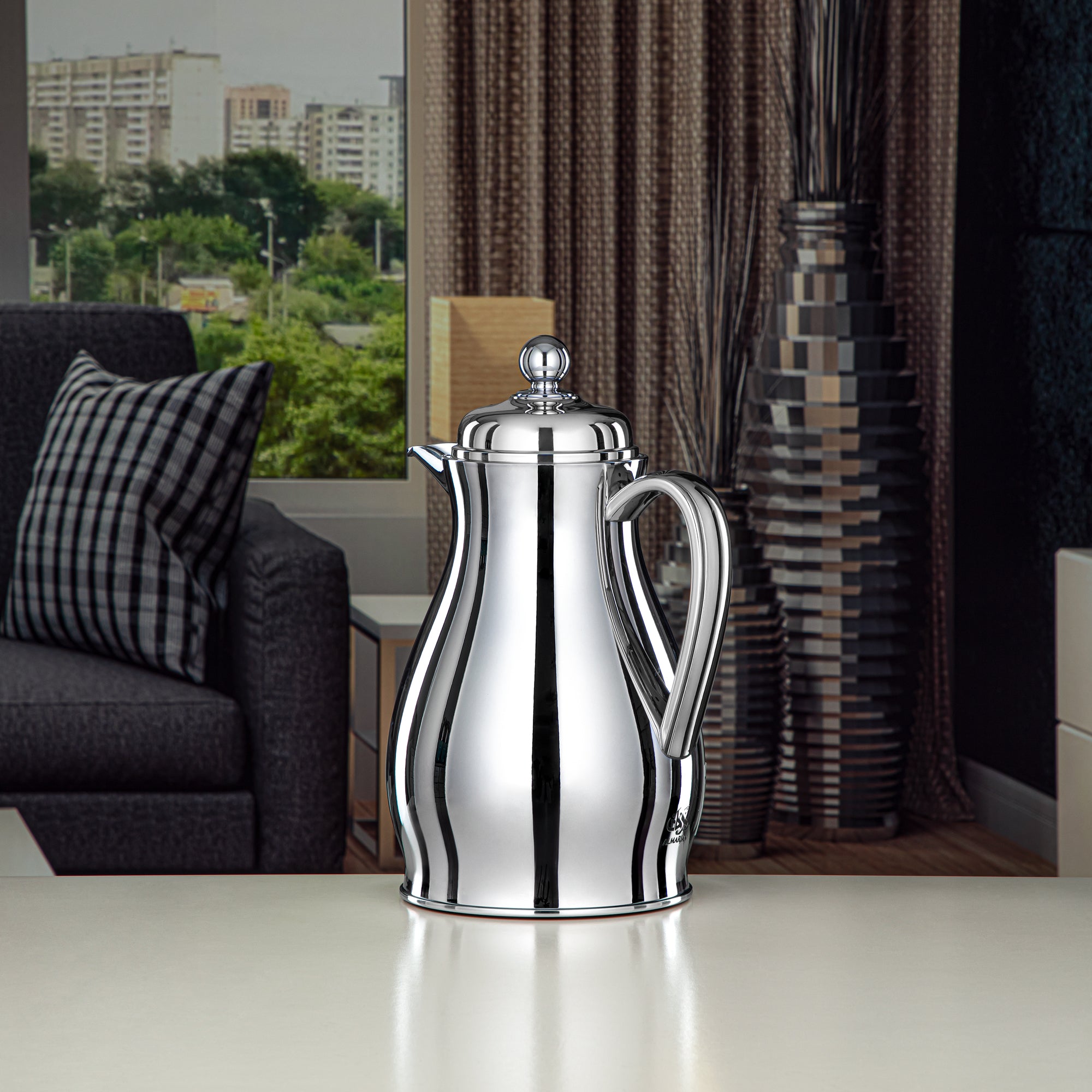 Almarjan Vacuum Flask Metal Body with Glass Liner 0.5L Silver (RPA-050-S) – Everyday Elegance Collection