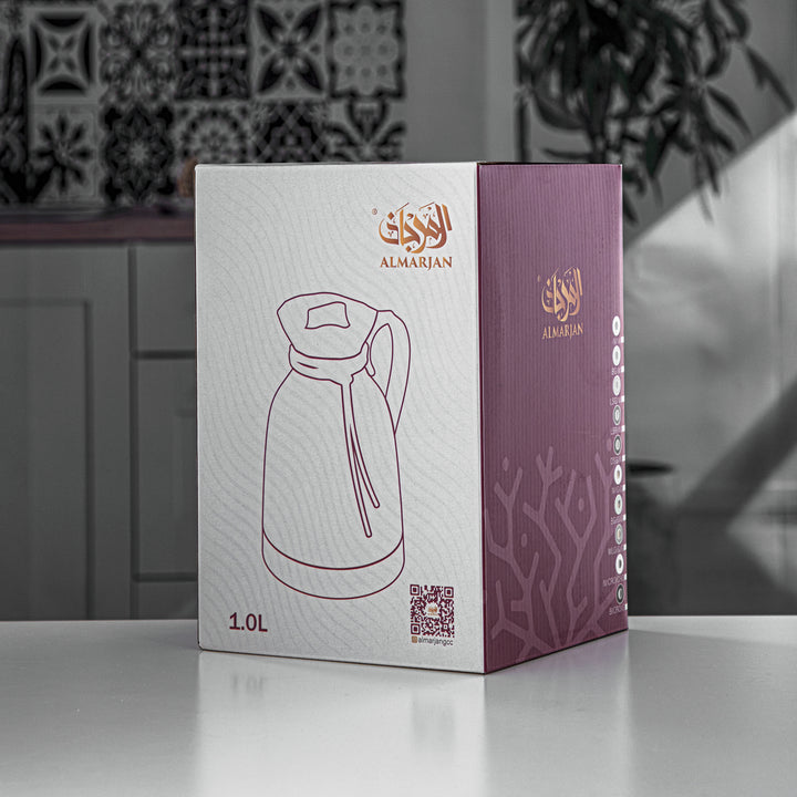 Almarjan 1 Liter Vacuum Flask Dark Grey & Wood - SM-2D932-100 DSG/W