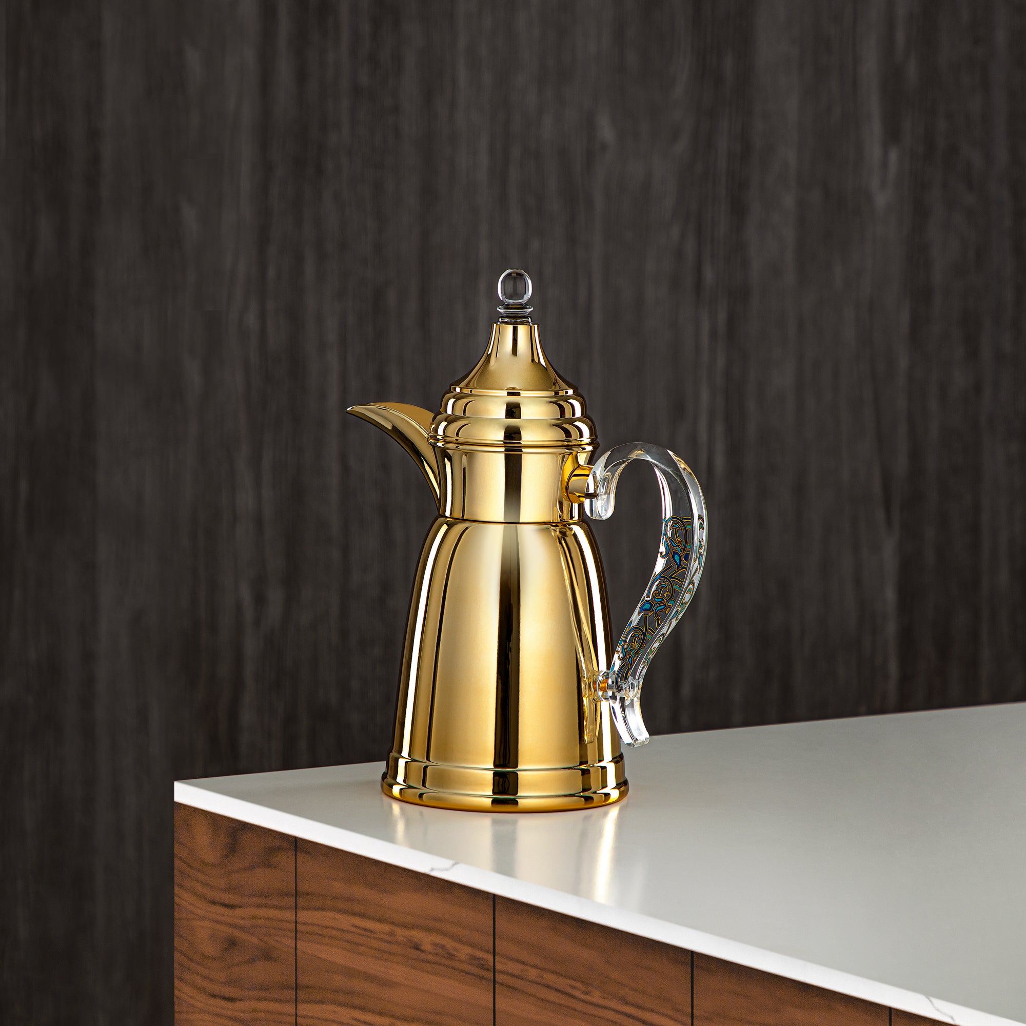 Almarjan 350 ML Stainless Steel Double Wall Flask Gold - SM-2E02-035 G/BLU