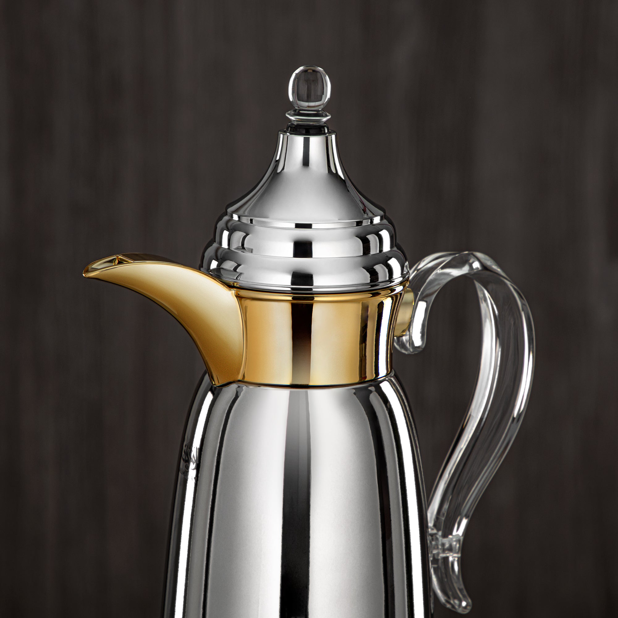 Almarjan 600 ML Stainless Steel Double Wall Flask Silver & Gold - SM-2E02-060 C/G