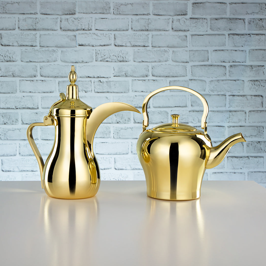 Almarjan 2 stykker Albawadi Collection rustfrit stål te- og kaffesæt - STS0013128