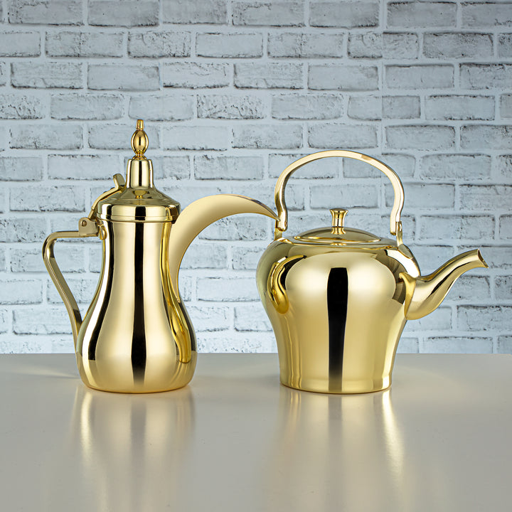 Almarjan 2 stykker Albawadi Collection rustfrit stål te- og kaffesæt - STS0013129