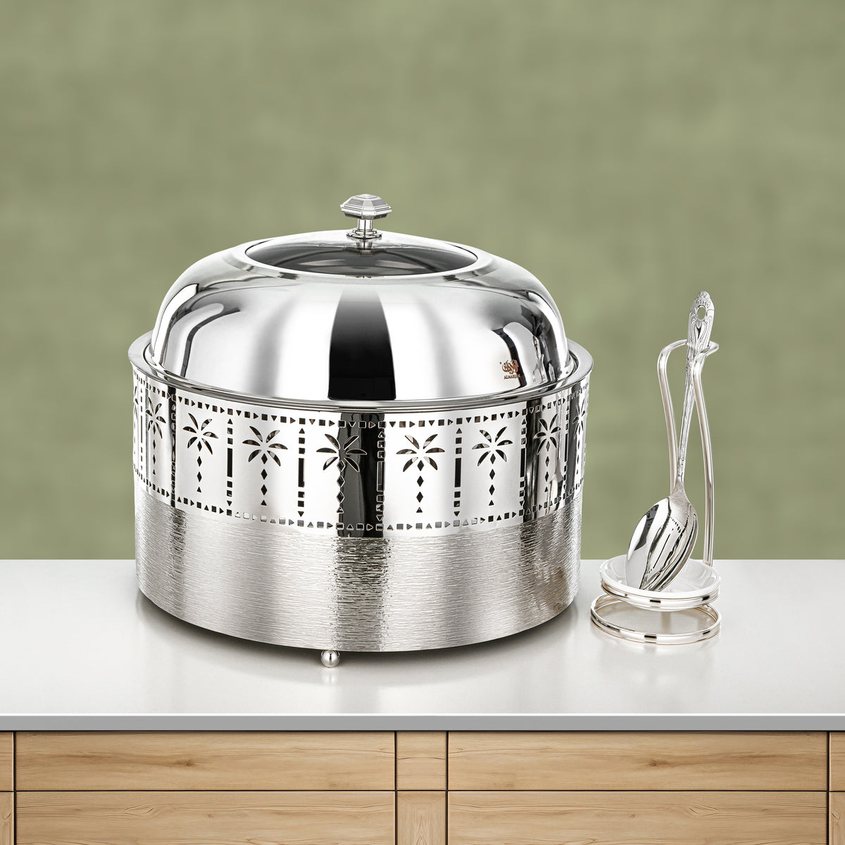 Almarjan 6.5L Chafing Dish, Brushed Silver