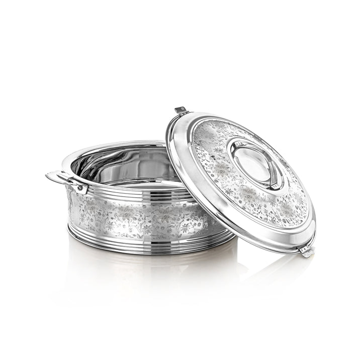 Almarjan 3 Pieces Sausan Collection Stainless Steel Hot Pot Silver - H23E7