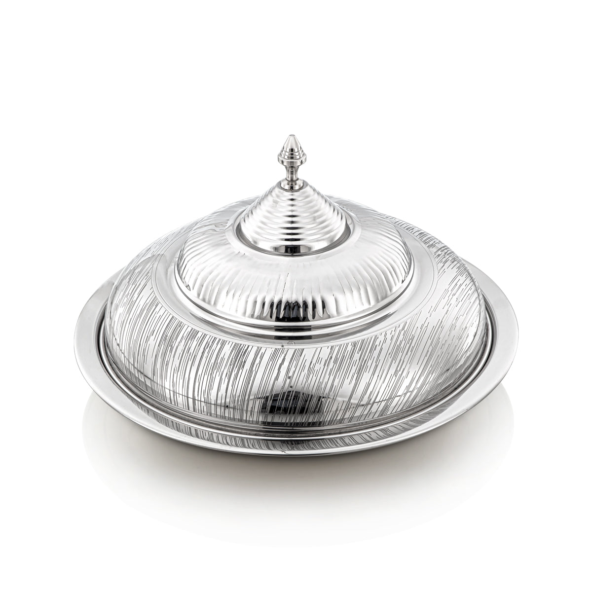 Almarjan 40 CM Tahani Collection Stainless Steel Koozy Tray - H23E24