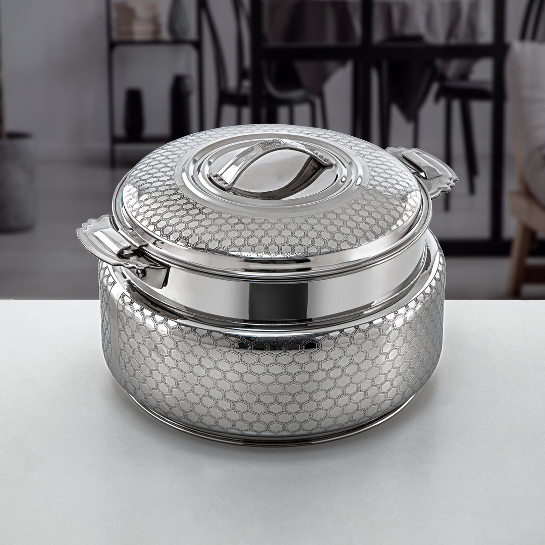 Almarjan 3 Pieces Darin Collection Stainless Steel Hot Pot Silver - H24E21