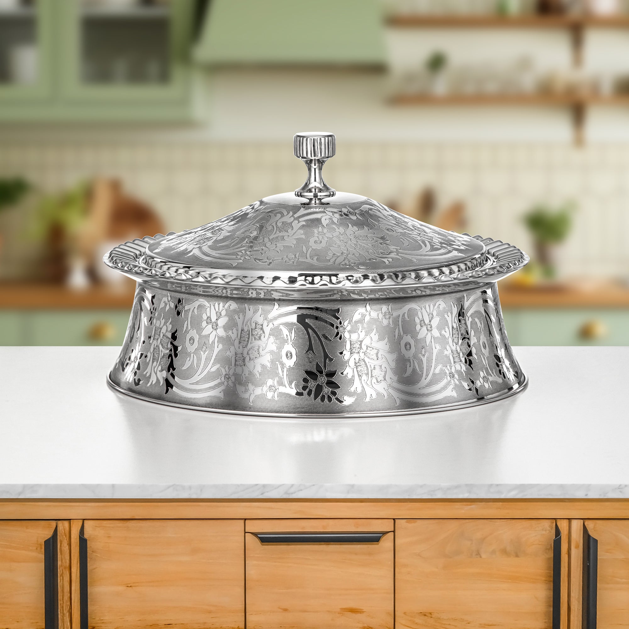Almarjan Hot Pot Stainless Steel 30 cm – Afrah Collection