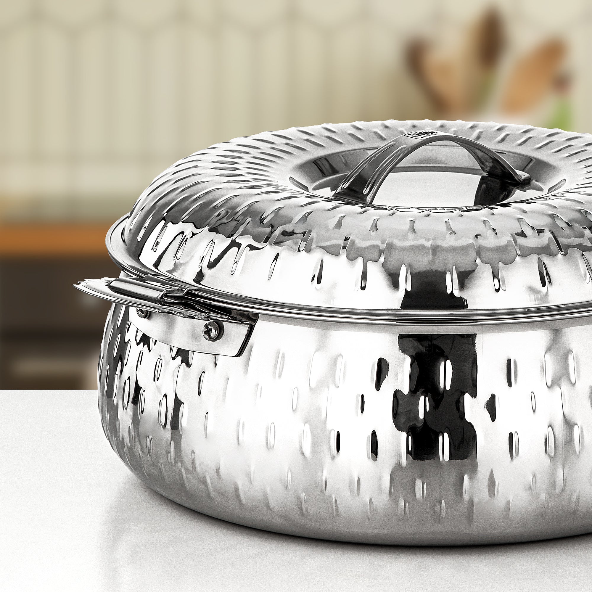 Almarjan Hot Pot Set Stainless Steel 3L + 4L + 6L + 9L Silver (H25M19)