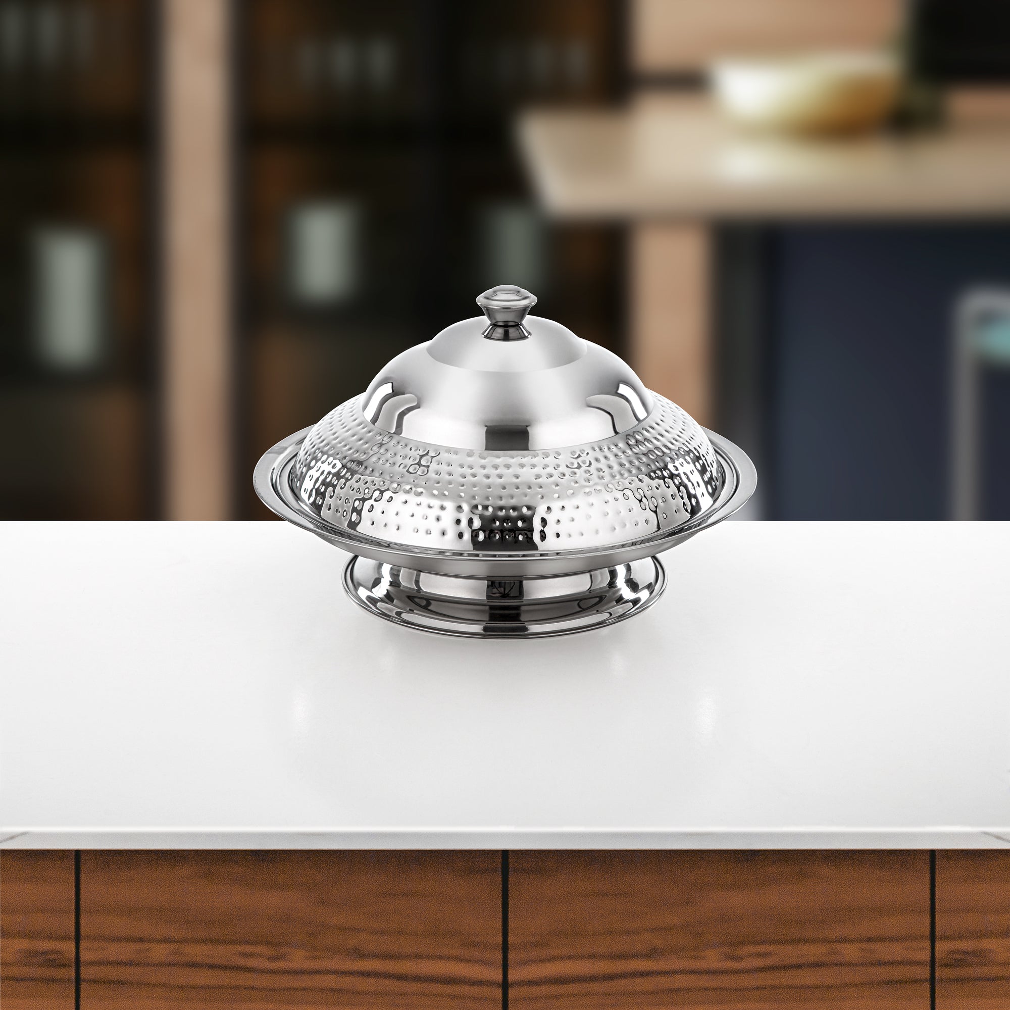 Almarjan Koozy Tray 40 cm Silver (H25M20)