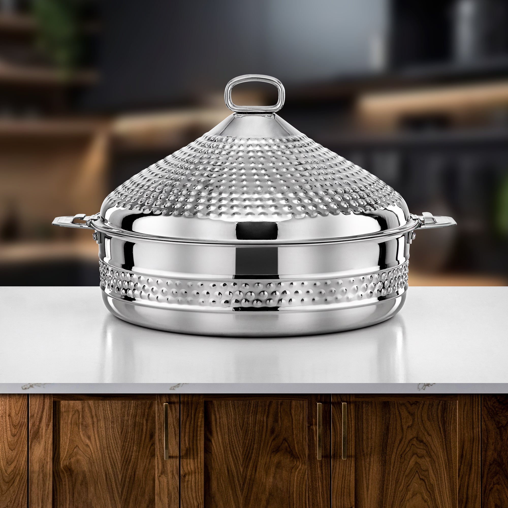 Almarjan Hot Pot Stainless Steel 35cm Silver – Abeer