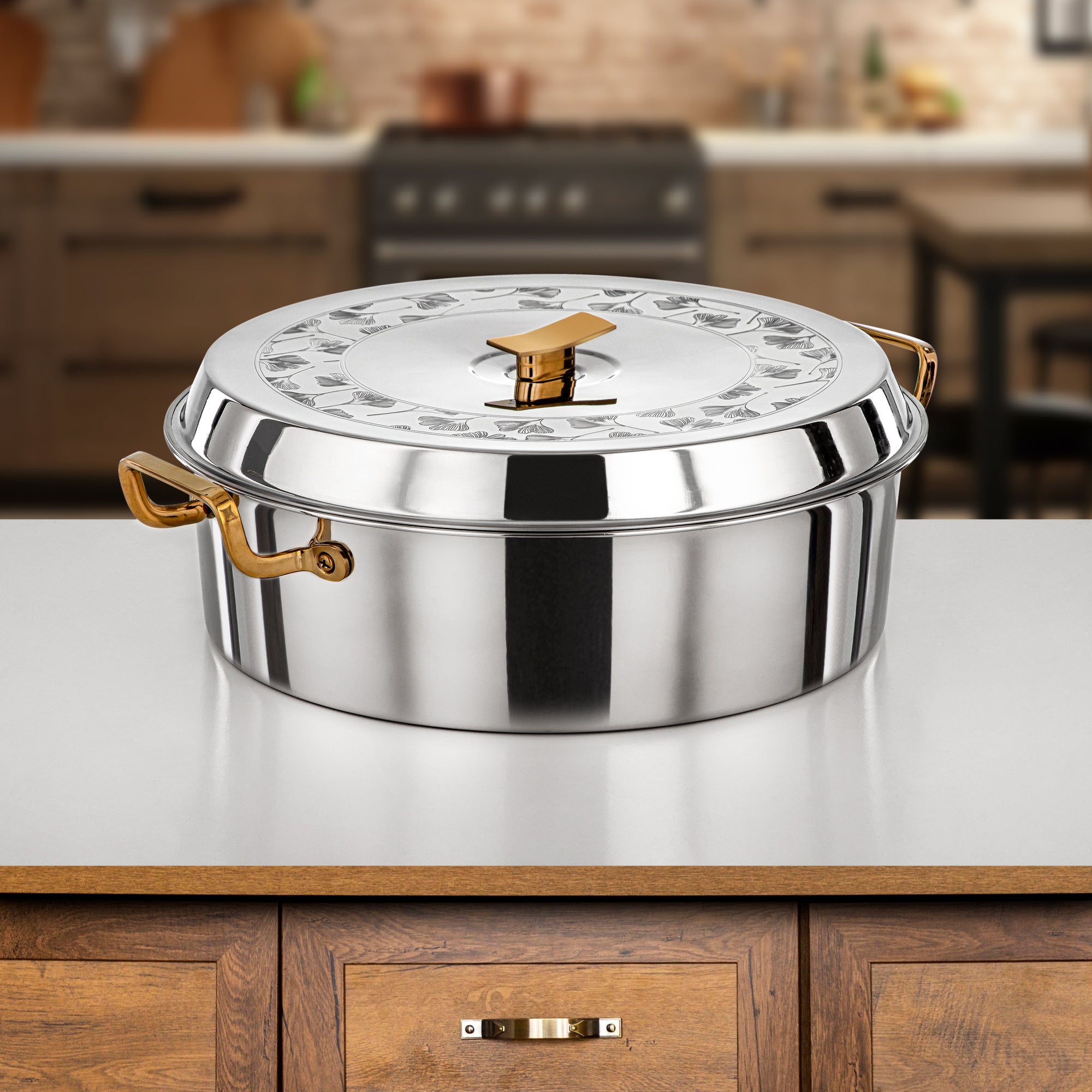 المرجان بدر حرارات 35 سم فضي وذهبي