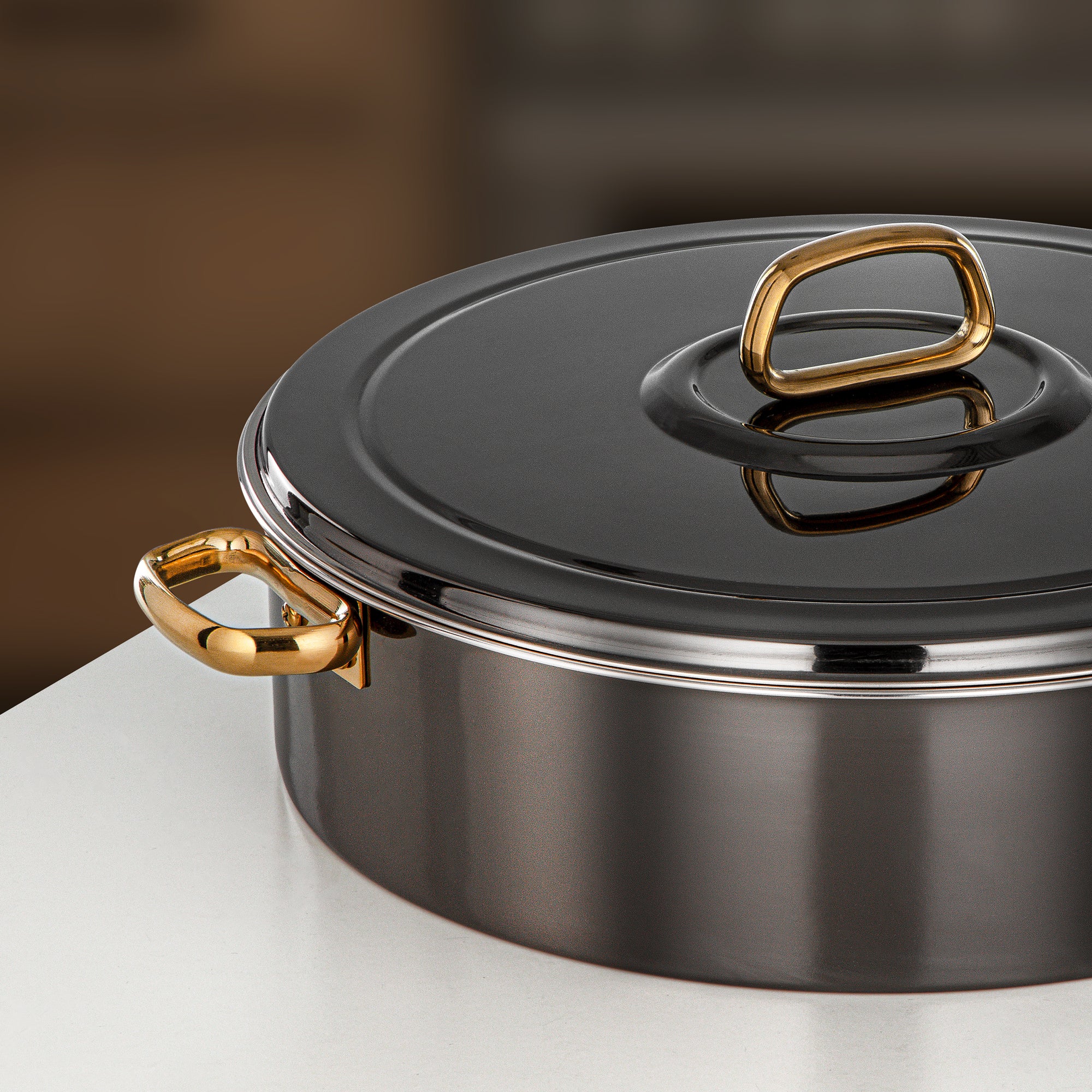 حرارات المرجان ديانا 35 سم أسود غامق وذهبي