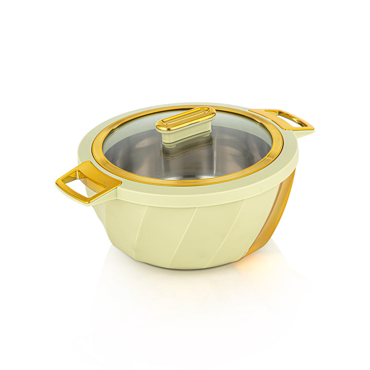 Almarjan 3-delt Salwa Collection Plastic Hot Pot Light Green &amp; Gold - SW001G LG/G