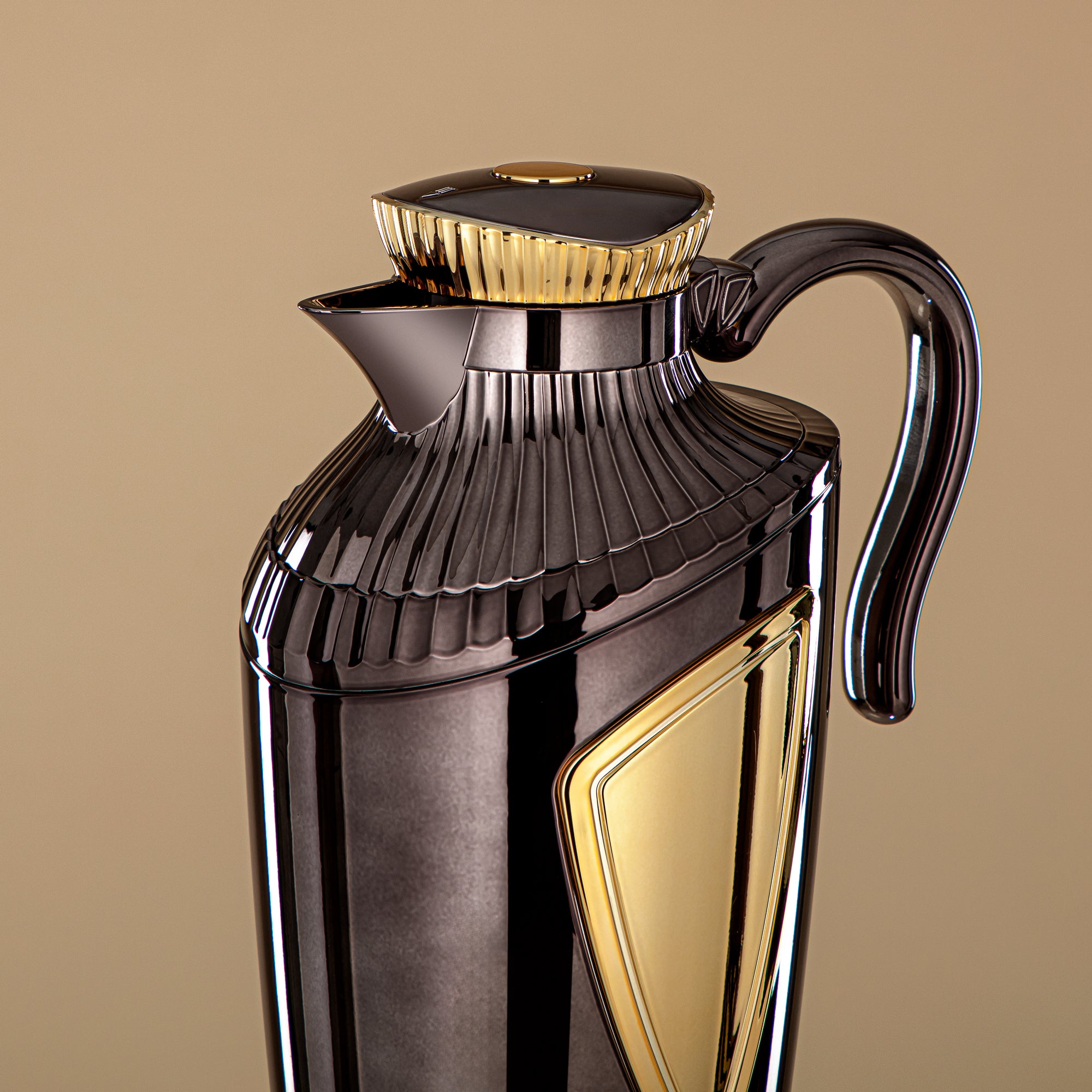 Almarjan 2 Pieces Vacuum Flask Set Gunmetal & Gold - UWP-0700/1000 E10C95