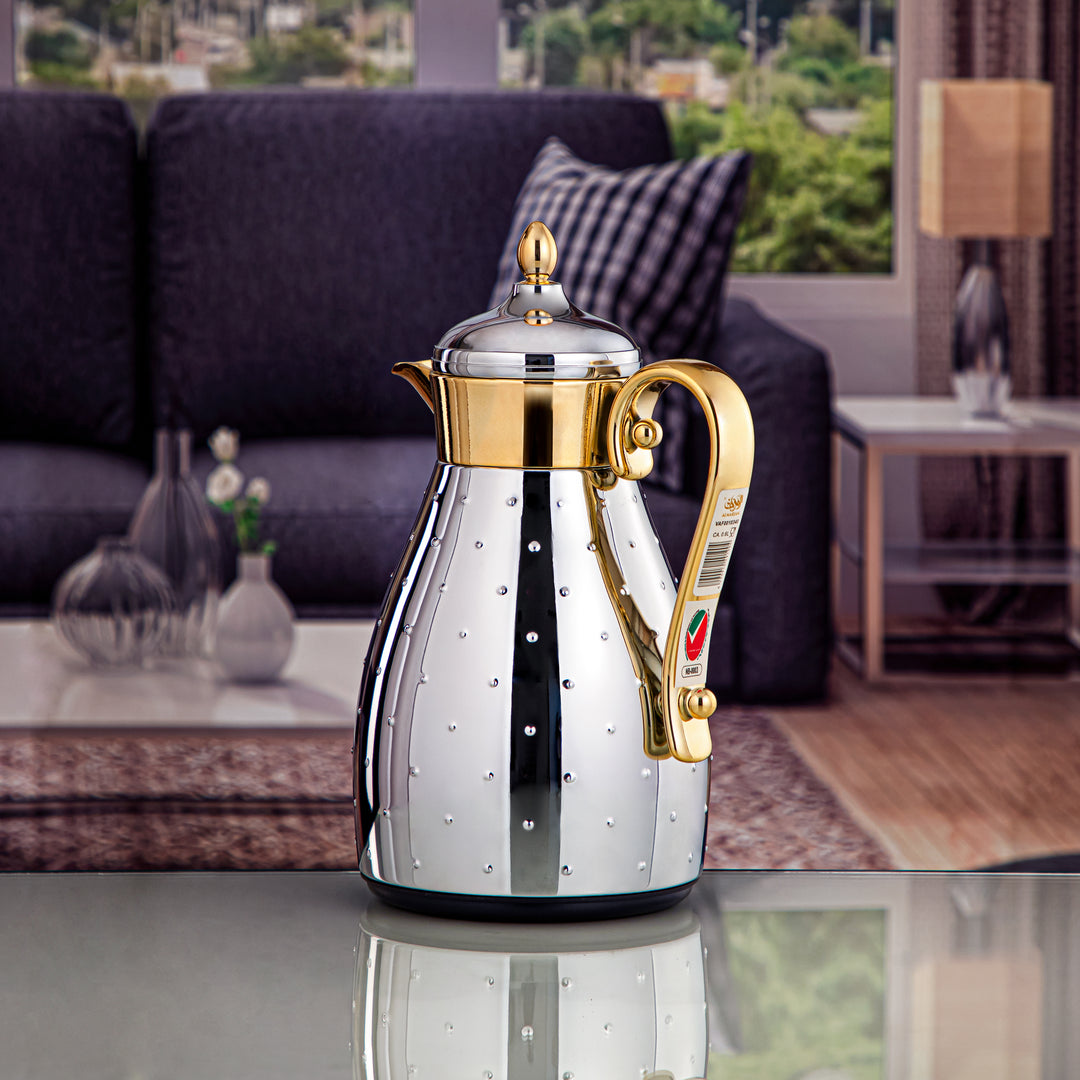 Almarjan 0.6 Liter Vacuum Flask Silver & Gold - VAF0010340