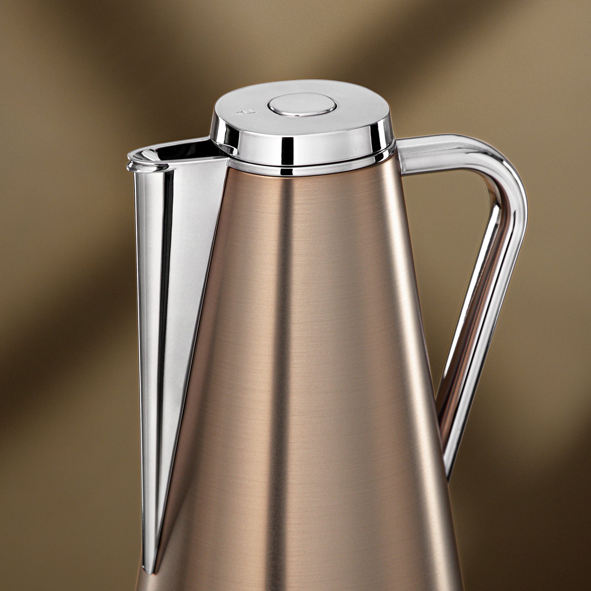 Almarjan Vacuum Flask Set 0.7L + 1L Brushed Bronze & Silver