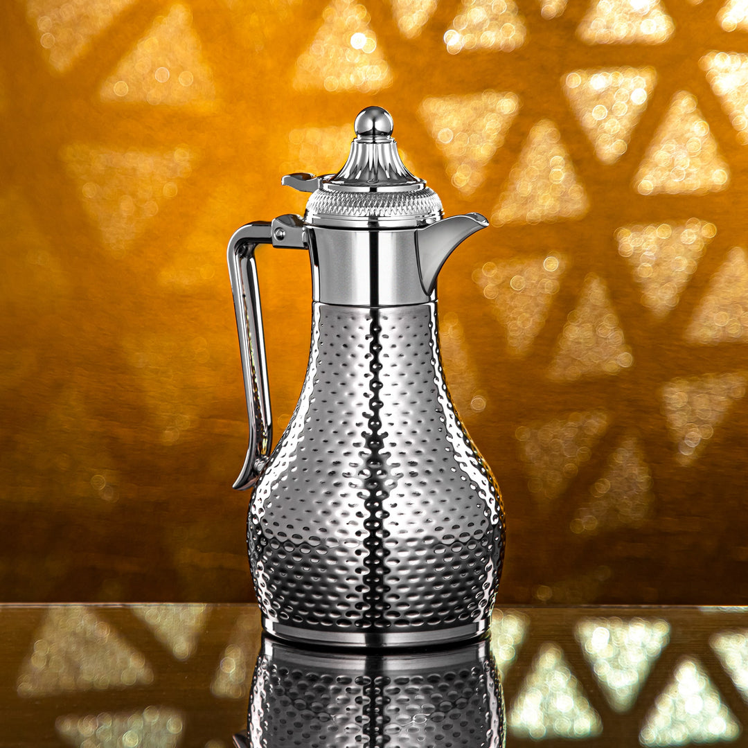 Almarjan 0,8 liter rustfrit stål vakuumte Dallah sølv - SUT/H-080-CR