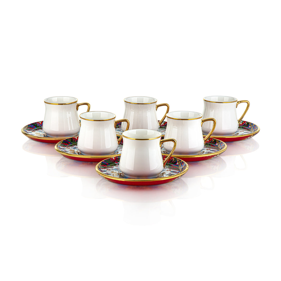 Almarjan 6 Pièces Orca Collection Tasses à Café en Porcelaine - 87155