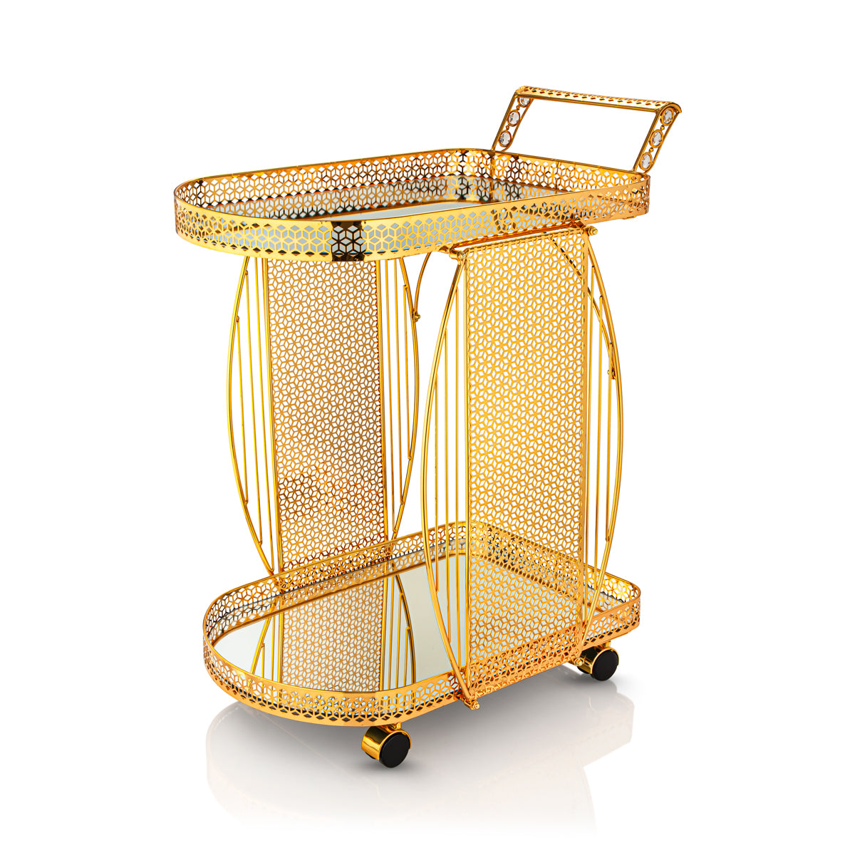 Almarjan 2 Tier Trolley Gold - AZ-259/G