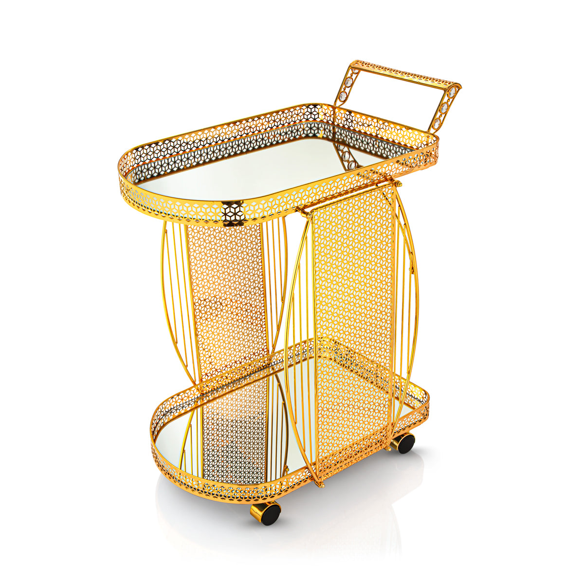 Almarjan 2 Tier Trolley Gold - AZ-259/G