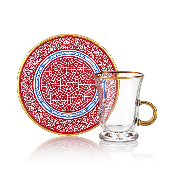 Almarjan 6 Pièces Baran Collection Tasses à Thé en Verre - 87112