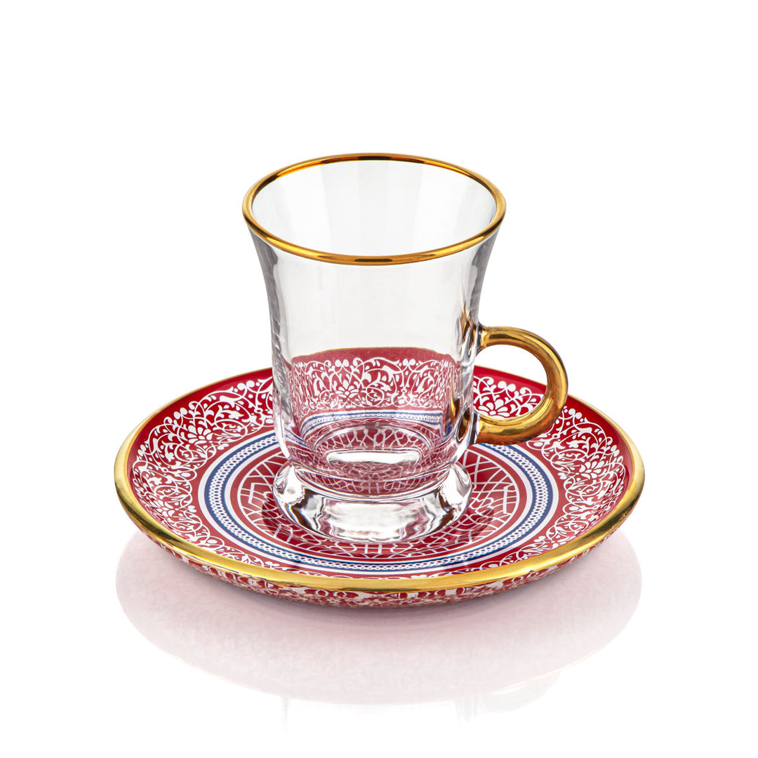 Almarjan 6 Pièces Baran Collection Tasses à Thé en Verre - 87112