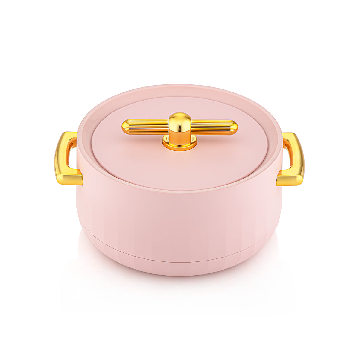 Forever Gold 3 Pieces Plastic Hot Pot Matt Pink & Gold - EF-MPK/G