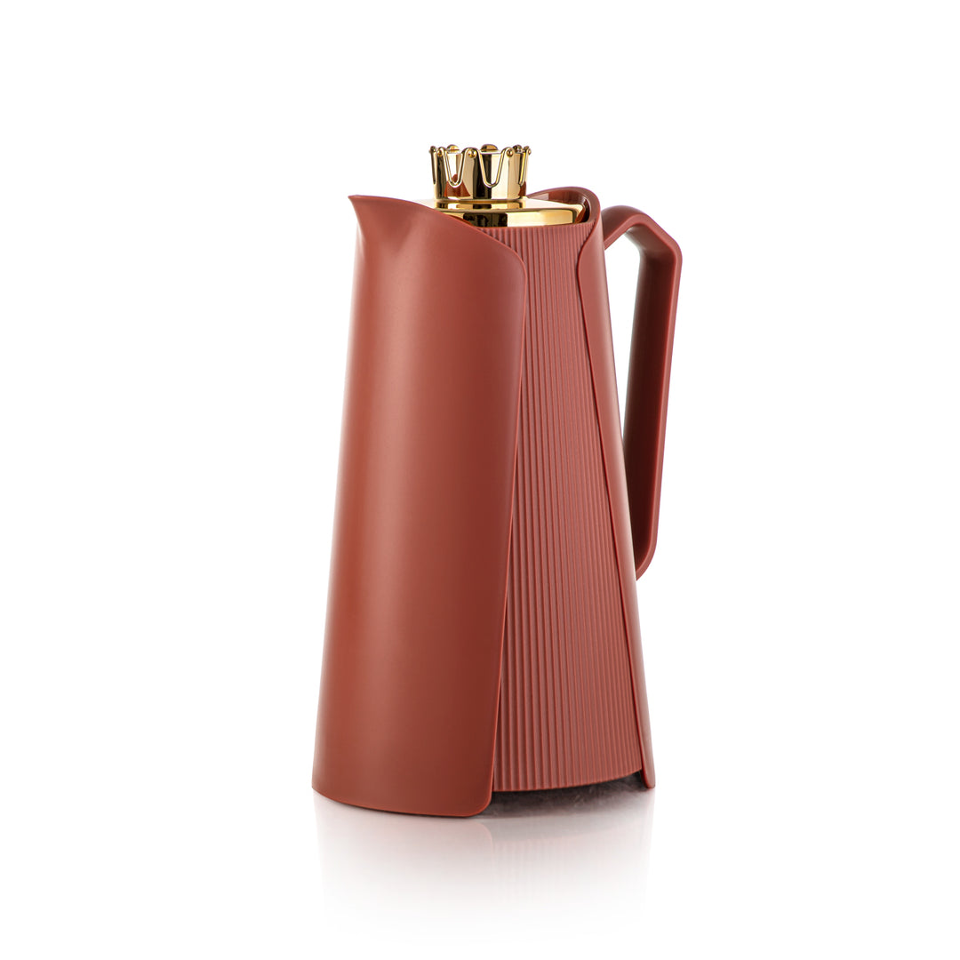 Almarjan 2 Pieces Vacuum Flask Set Brick Red & Gold - JT21AB-100 BKR/G