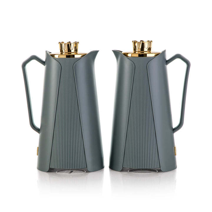 Almarjan 2 Pieces Vacuum Flask Set Elephant Grey & Gold - JT21AB-100 EG/G