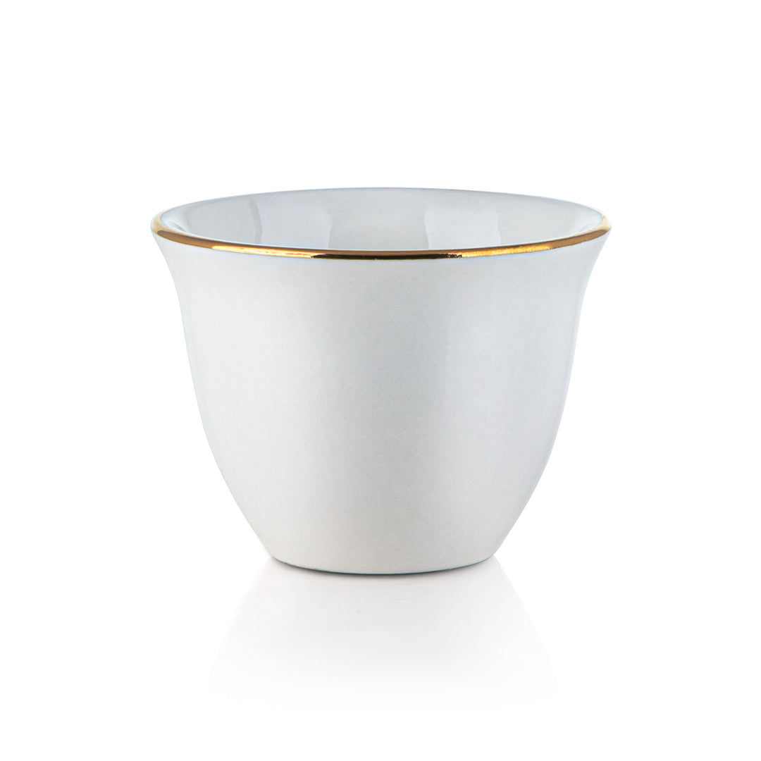 Almarjan Cawa-kopper i 12 stykker porcelæn med gylden kant - PAS0010009