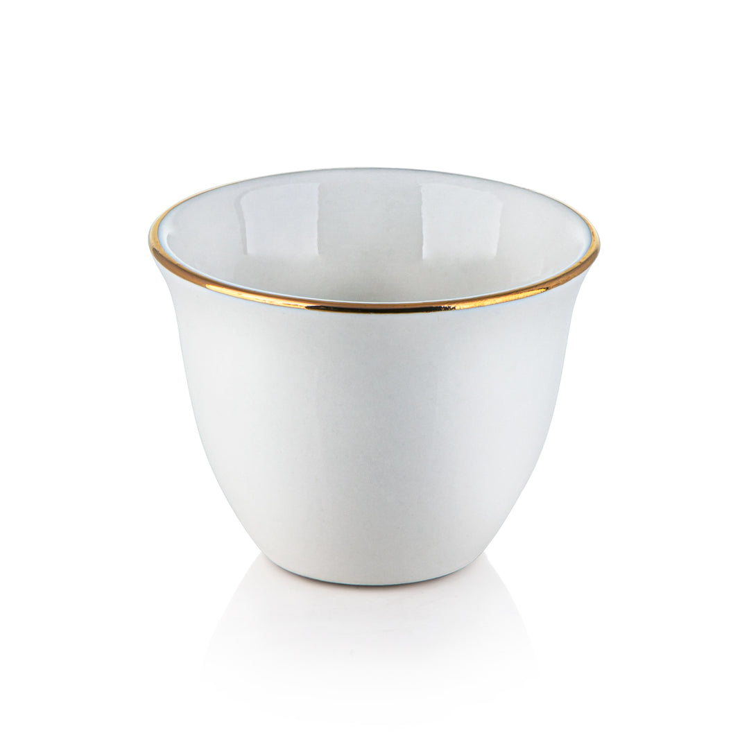 Almarjan Cawa-kopper i 12 stykker porcelæn med gylden kant - PAS0010009