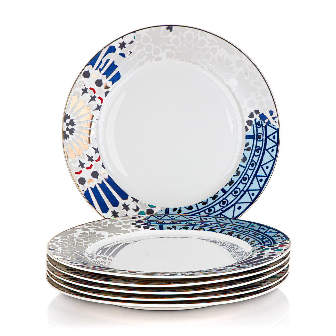 Almarjan 6 Pieces Fonon Collection 10.5 Inches Dinner Plate - 3901