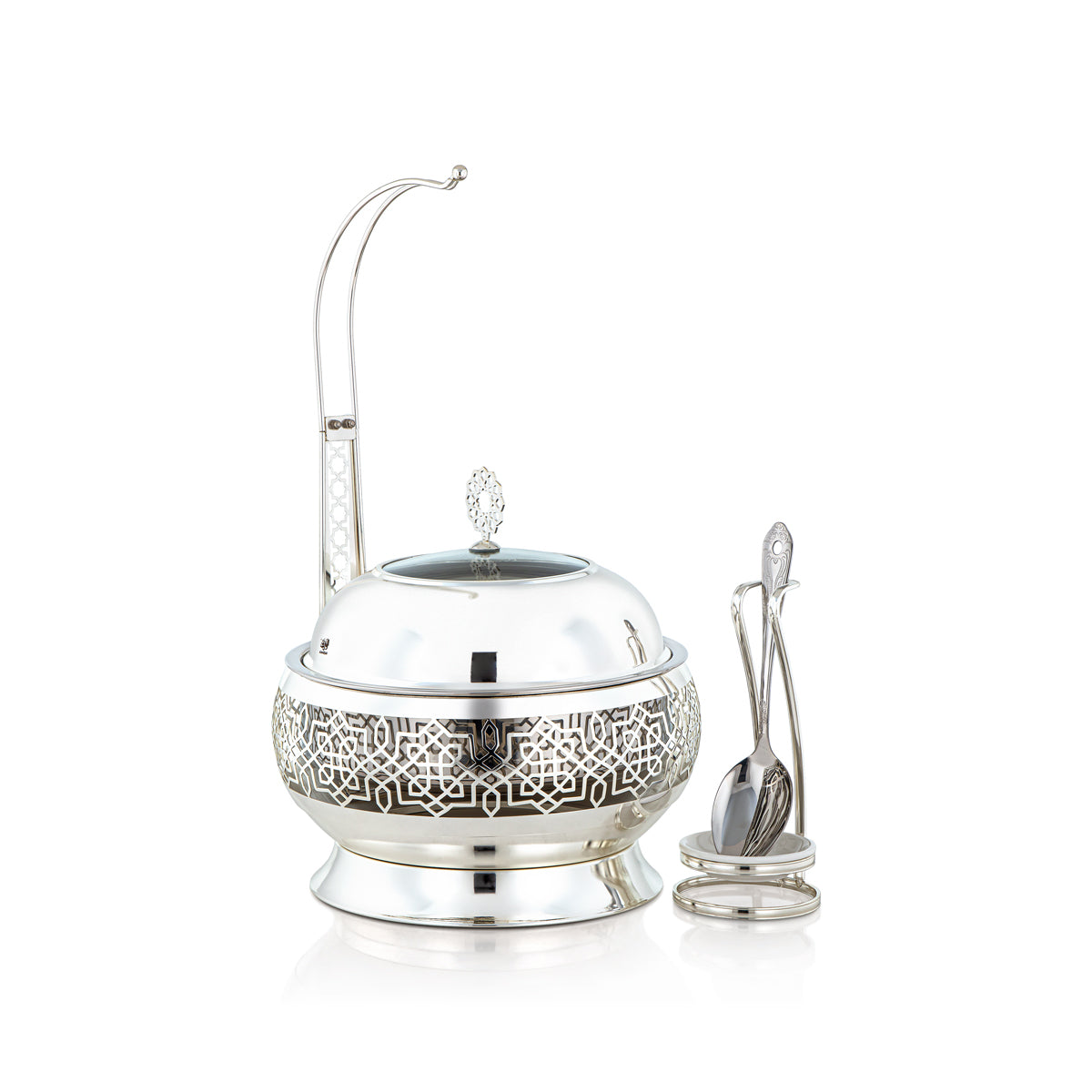 Almarjan 3 Liter Chafing Dish With Spoon Silver - STS0012923