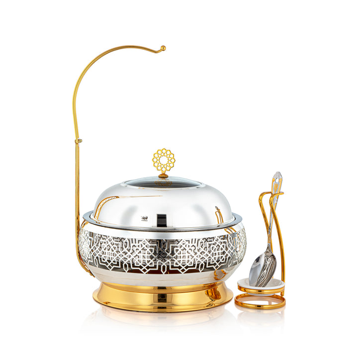 Almarjan Chafing Dish 4 litres avec cuillère argent et or - STS0012927