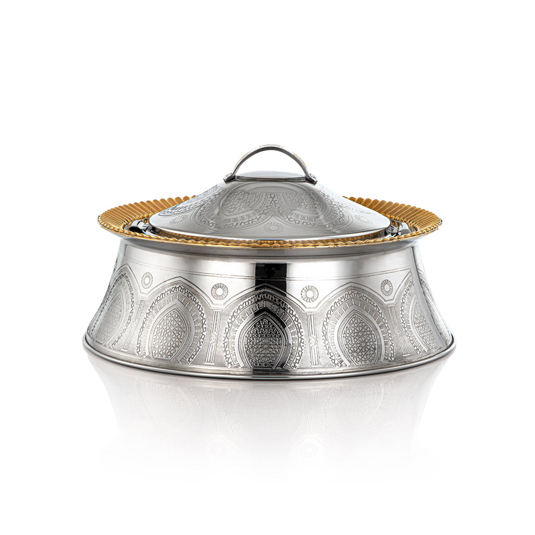 Almarjan 25 CM Afrah Collection Rustfrit Stål Hot Pot Sølv &amp; Guld - H22EPG1 Lås