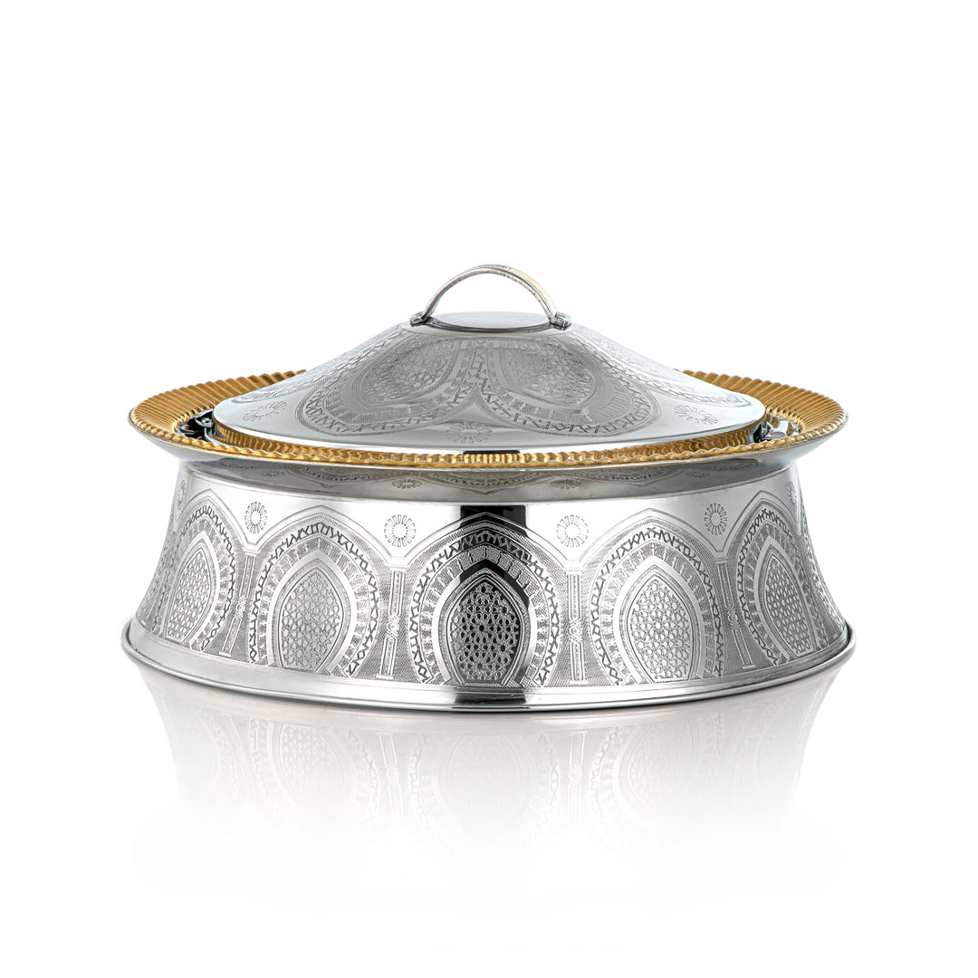 Almarjan 30 CM Afrah Collection Rustfrit Stål Hot Pot Sølv &amp; Guld - H22EPG1 Lås